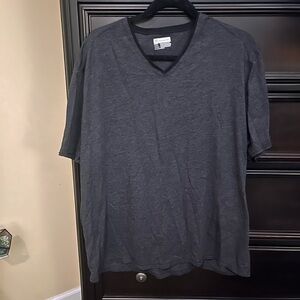 INC International Concepts Charcoal V-Neck Tee